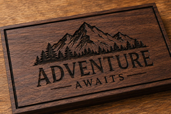 how to make dark laser engraving on dark wood