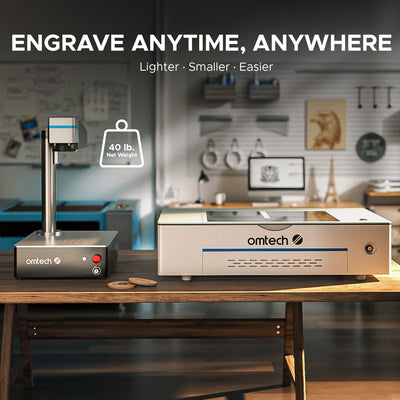 OMTech MOPA 20W Compact and Integrated Fiber Laser Engraver for Metal with 6.9" x 6.9" Working Area