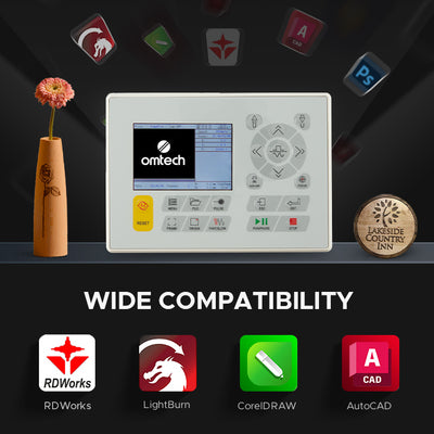 OMTech 100W CO2 Laser Engraver, 20x28 Inch Laser Engraving Machine with 4 Way Pass Through Air Assist Water Pump Wheels