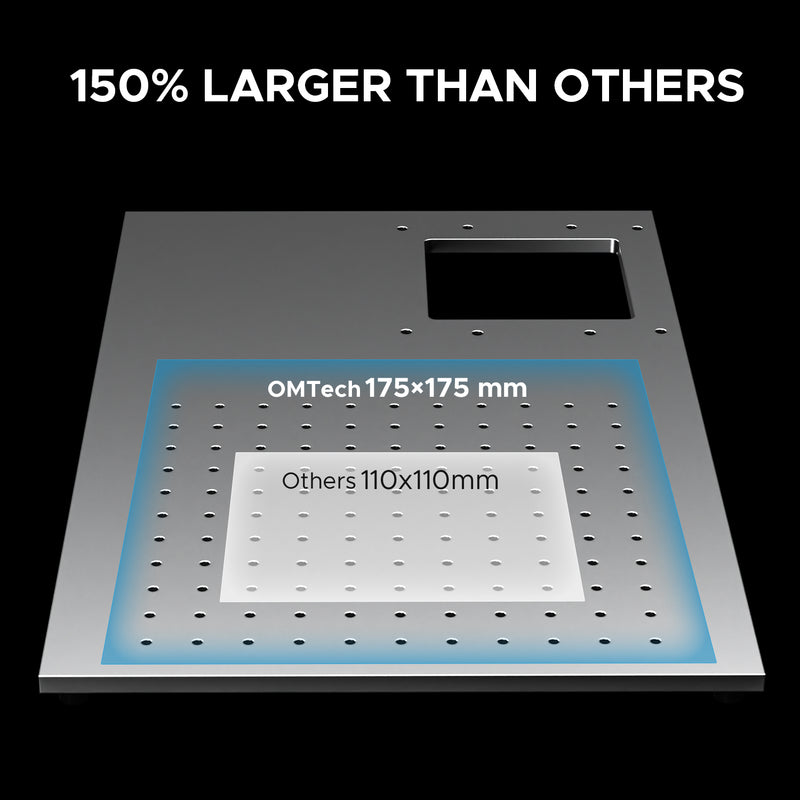 OMTech MOPA 20W Split Fiber Laser Engraver for Metal with 6.9" x 6.9" Working Area