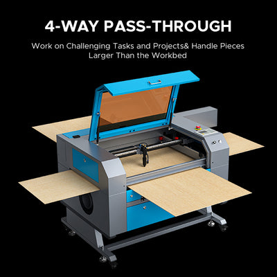 OMTech 100W CO2 Laser Engraver with LightBurn, 20x28 Inch Laser Engraving Cutting Machine with 4 Way Pass Through