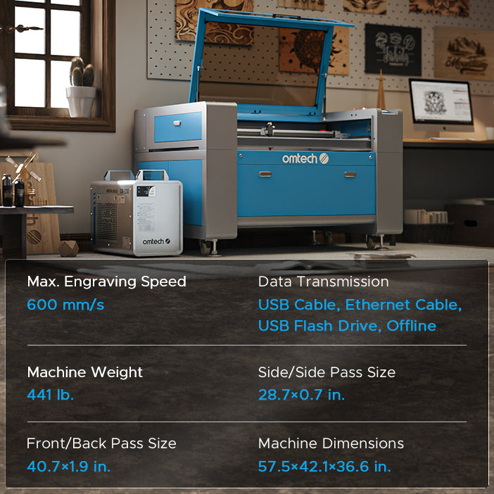 AF2435-80 - 80W CO2 Laser Engraver Cutting Machine with 24" x 35" Working Area (with Auto Focus)