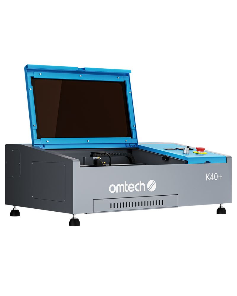 OMTech K40+ 40W Desktop CO2 Laser Engraver with 8" x 12" Working Area and Detachable Honeycomb Workbed