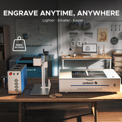 FM4343-20S - 20W Split Fiber Laser Marker Engraving Machine with 4.3" x 4.3" Working Area