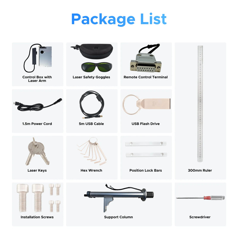 OMTech MOPA 20W/30W/60W Autofocus Fiber Laser Marking Machine