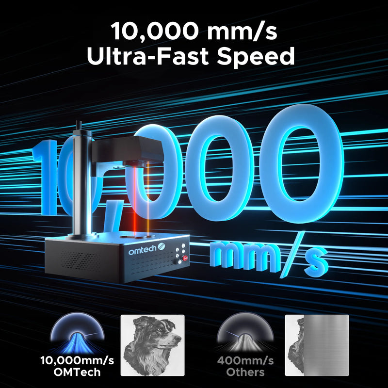 OMTech MOPA 20W/30W/60W Autofocus Fiber Laser Marking Machine