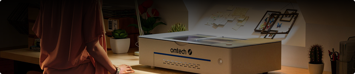 Laser engraver on desk