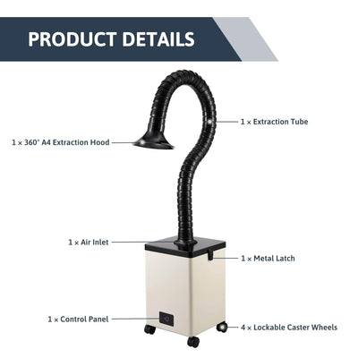 80W 3 Layer Filter Fume Extractor and Air Purifier Details