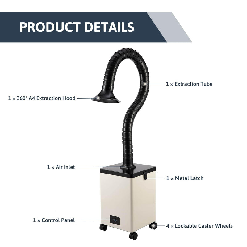 80W 3 Layer Filter Fume Extractor and Air Purifier Details