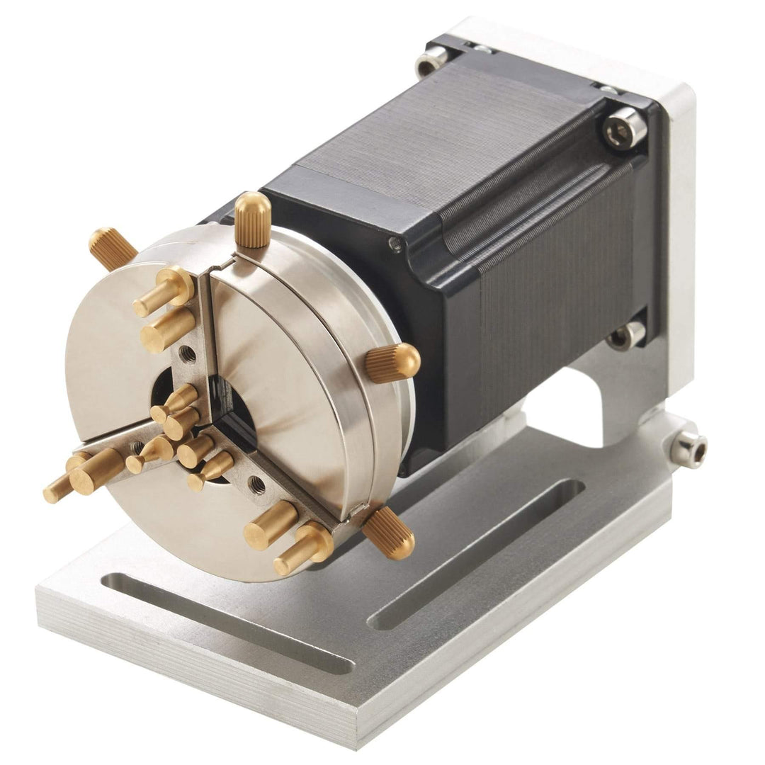 80mm Rotary Axis Chuck Attachment for Laser Engraver – OMTech CA