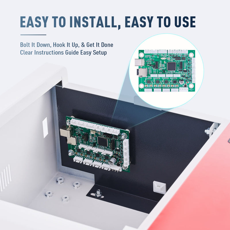 LightBurn Compatible Motherboard Upgrade for Desktop 40W Laser Engraver Cutting Machine